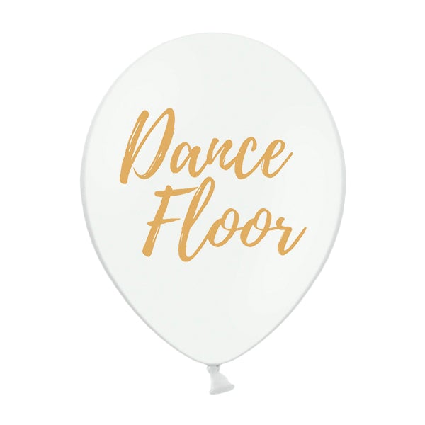 Globo blanco Dance Floor / 2 uds.