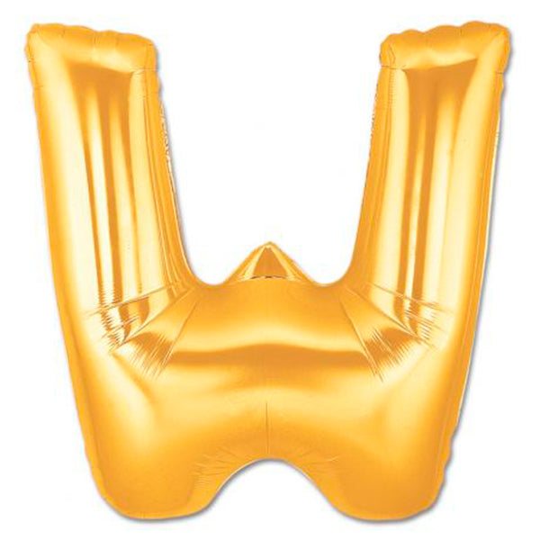 Globo Foil letra W XL oro
