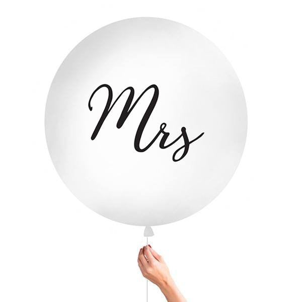 Globo Mrs. blanco XL / 1 ud. - La Fiesta de Olivia