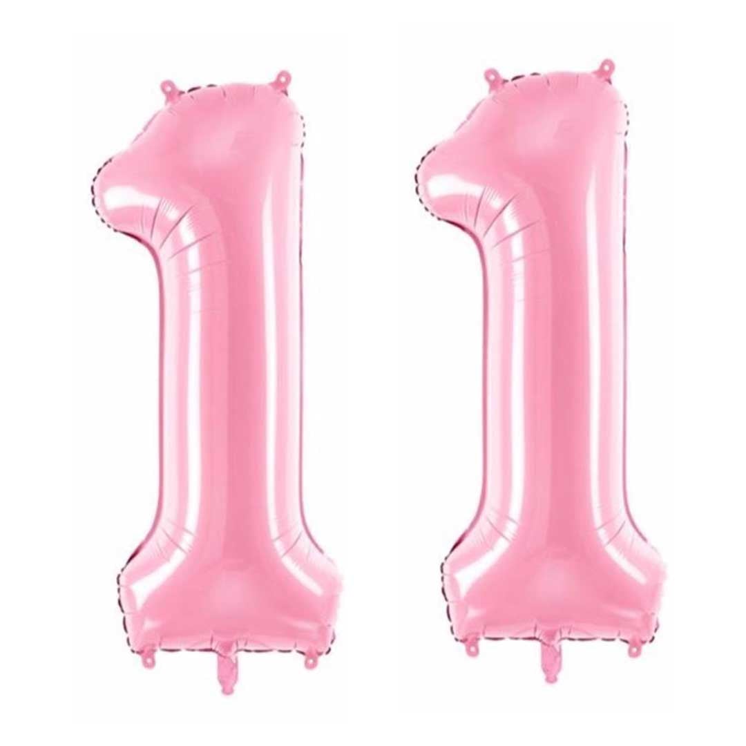 Globos números rosa hinchados con helio XL <br>(solo Barcelona)