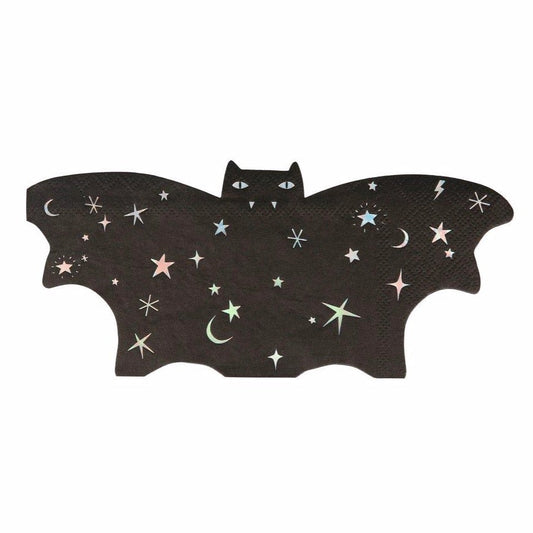 Servilleta Halloween murciélago con destellos/ 16 uds.