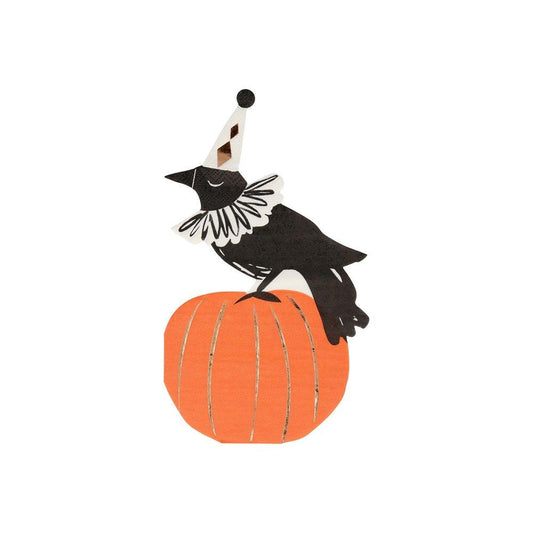 Servilleta Halloween Crow Cocktail / 16 uds.
