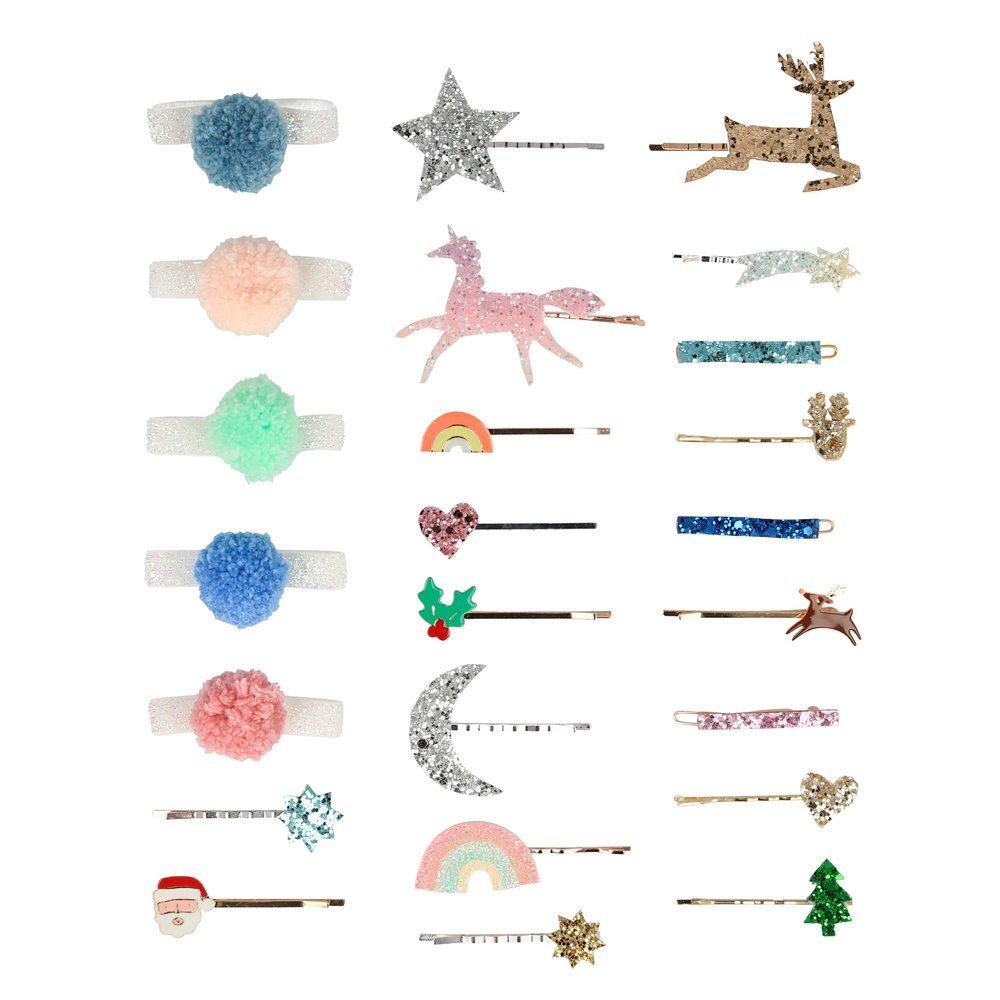 Calendario de Adviento maleta accesorios