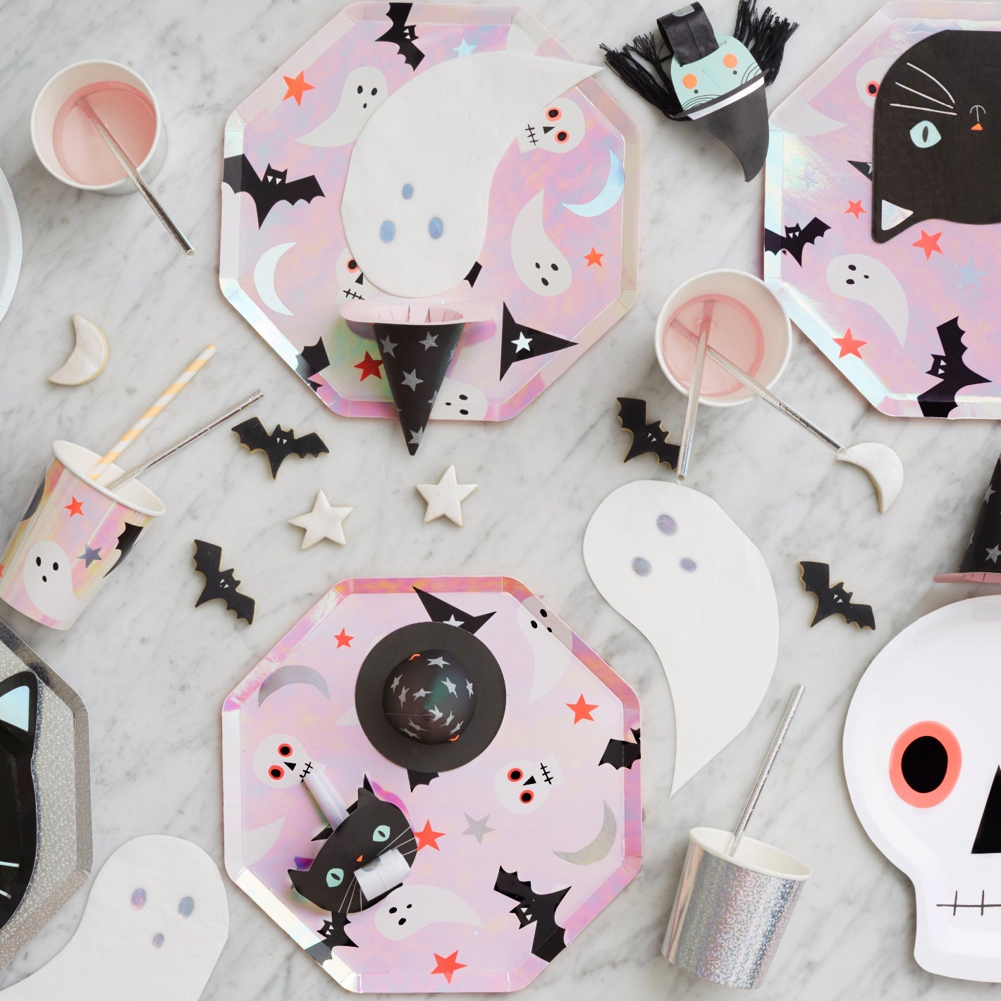 Plato fantasma iridiscente / 8 uds.