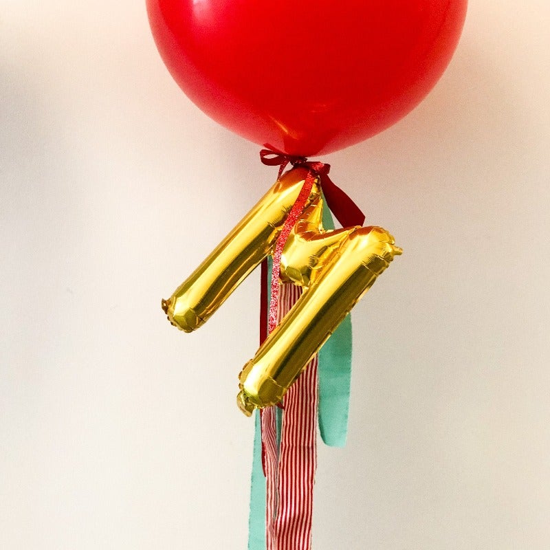 Globo Navidad hinchado personalizado con inicial <br> (solo Barcelona)</br>