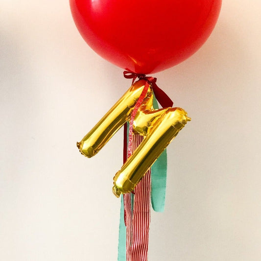 Globo Navidad hinchado personalizado con inicial <br> (solo Barcelona)</br>