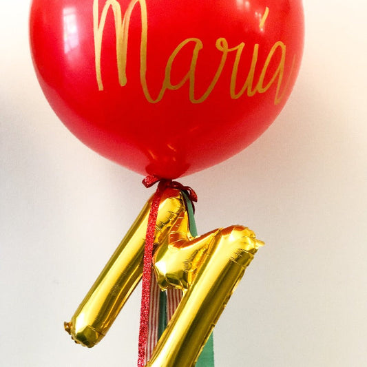 Globo XL inicial Reyes hinchado con Helio  <br> (solo Barcelona)</br>