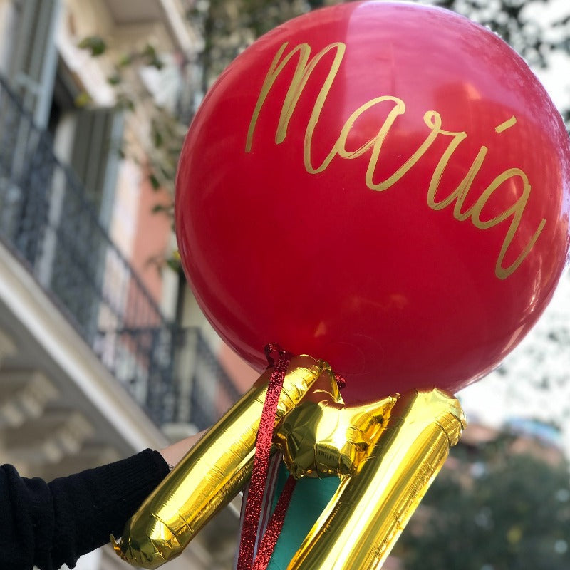 Globo XL inicial Reyes hinchado con Helio  <br> (solo Barcelona)</br>