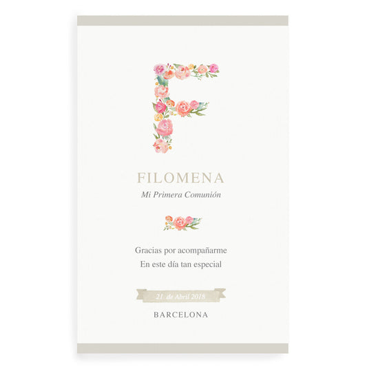 Recordatorios inicial flores comunión