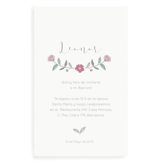 Invitaciones Jardín personalizadas