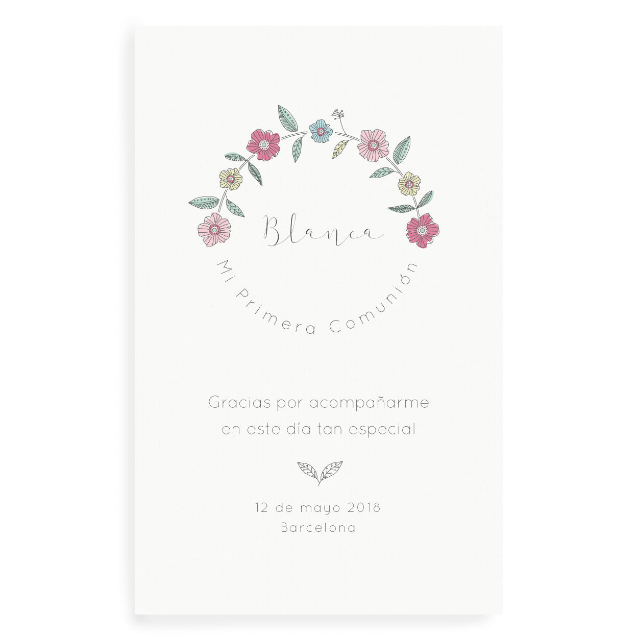 Recordatorios Jardín comunión