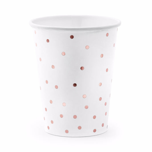 Vasos blanco topo oro rosa