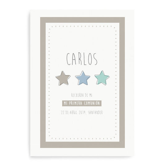 Imprimible lámina personalizada estrellas