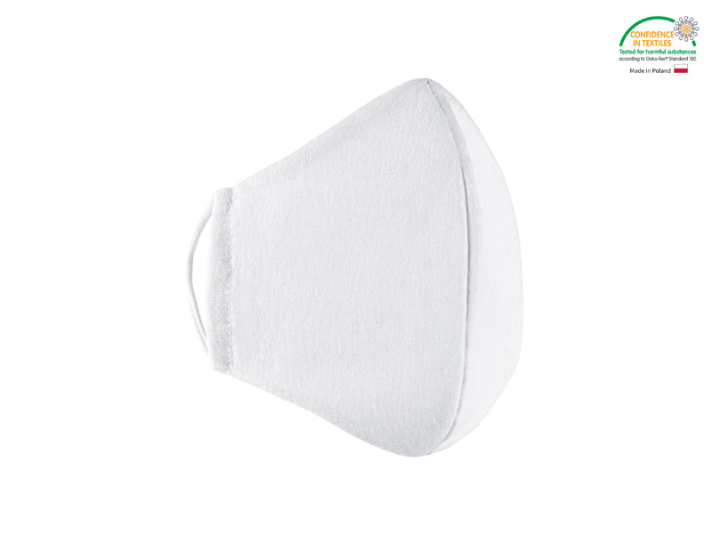 Mascarilla blanca niño re-utilizable iones de plata