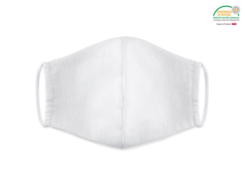 Mascarilla blanca niño re-utilizable iones de plata