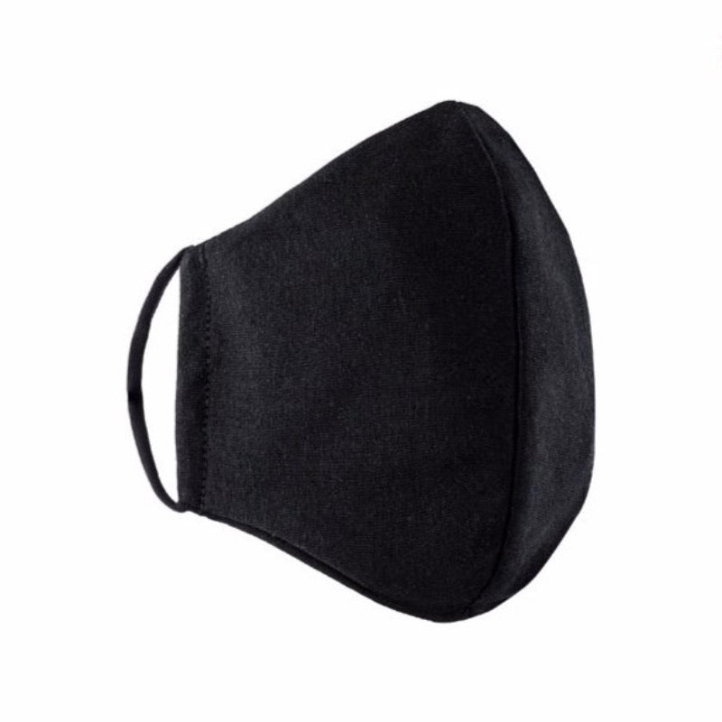 Mascarilla negra niño re-utilizable iones de plata