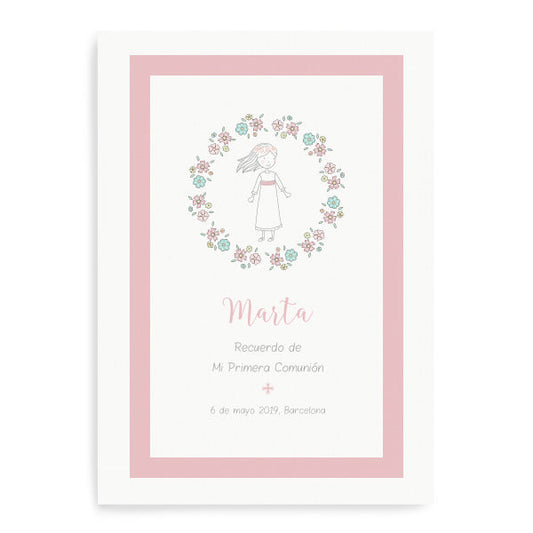 Imprimible lámina personalizada niña feliz