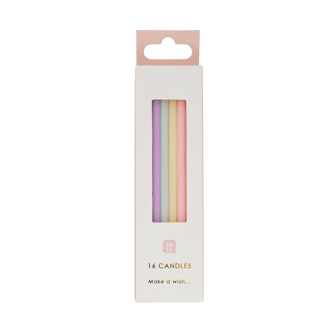 Velas mix colores pastel M / 16 uds.