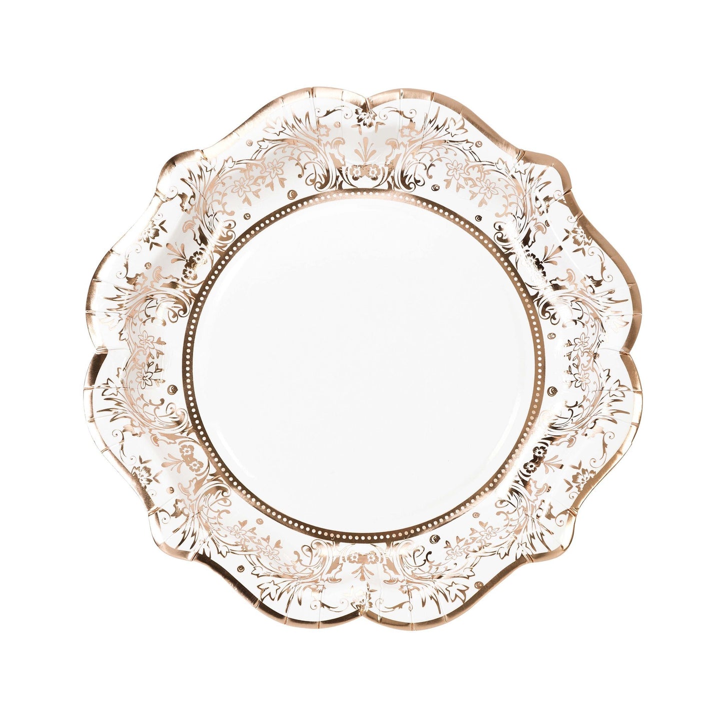 Plato Rose Gold porcelana mediano