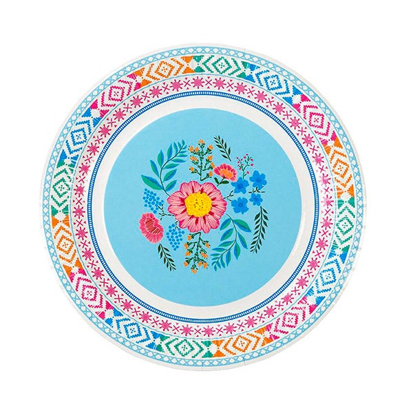 Platos flores boho / 12 uds.