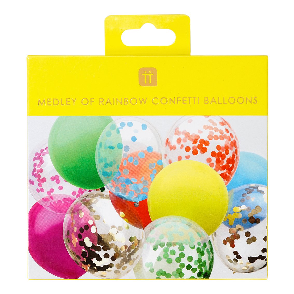 Kit globos multicolor y confeti / 12 uds.
