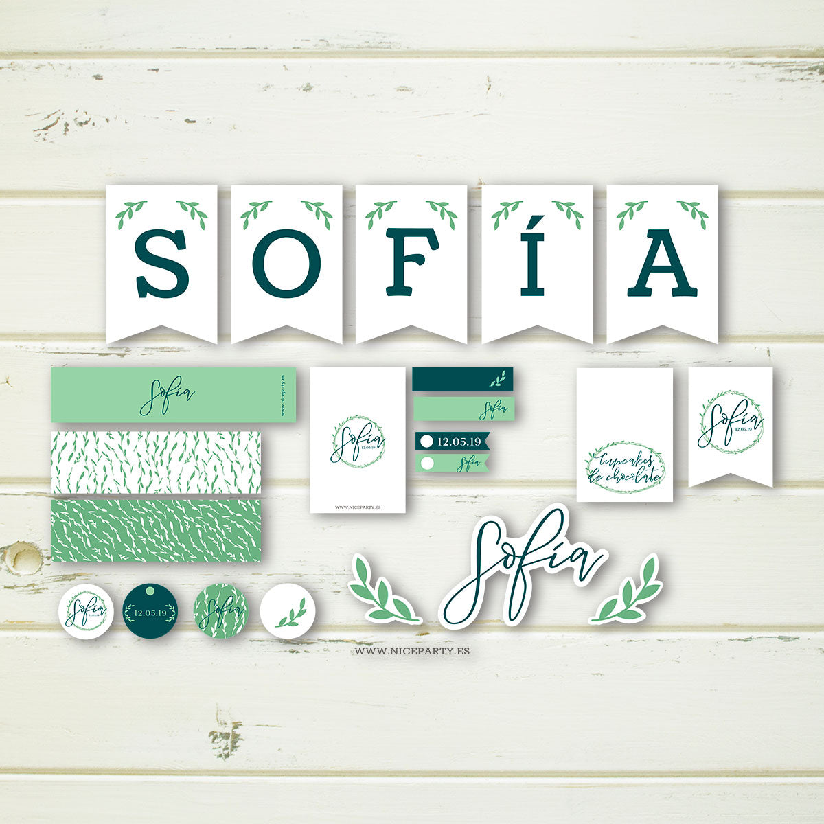 Pack imprimible Ramas Verdes