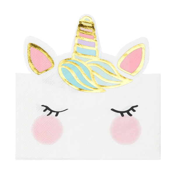 Servilletas cara unicornio / 12 uds.