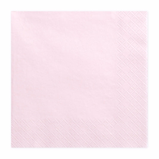 Servilletas rosa pastel basic / 20 uds.