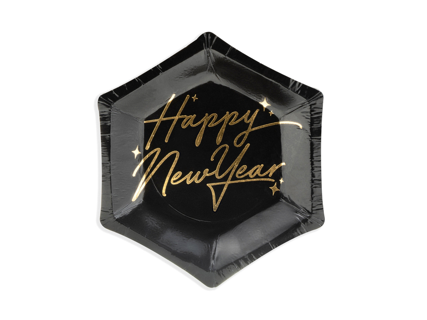Platos hexagonales mini Happy New Year