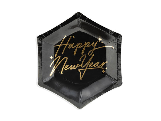 Platos hexagonales mini Happy New Year