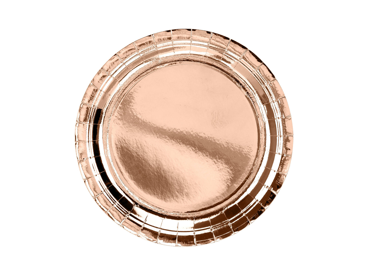 Platos redondos oro rosa