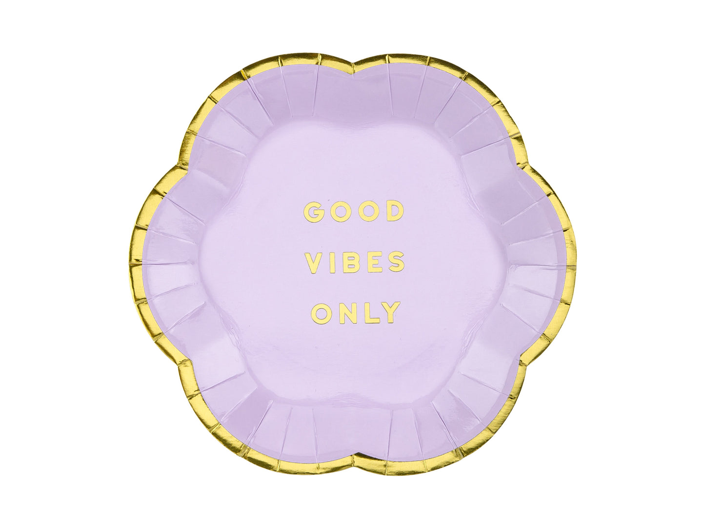 Platos mini lila sigla dorado