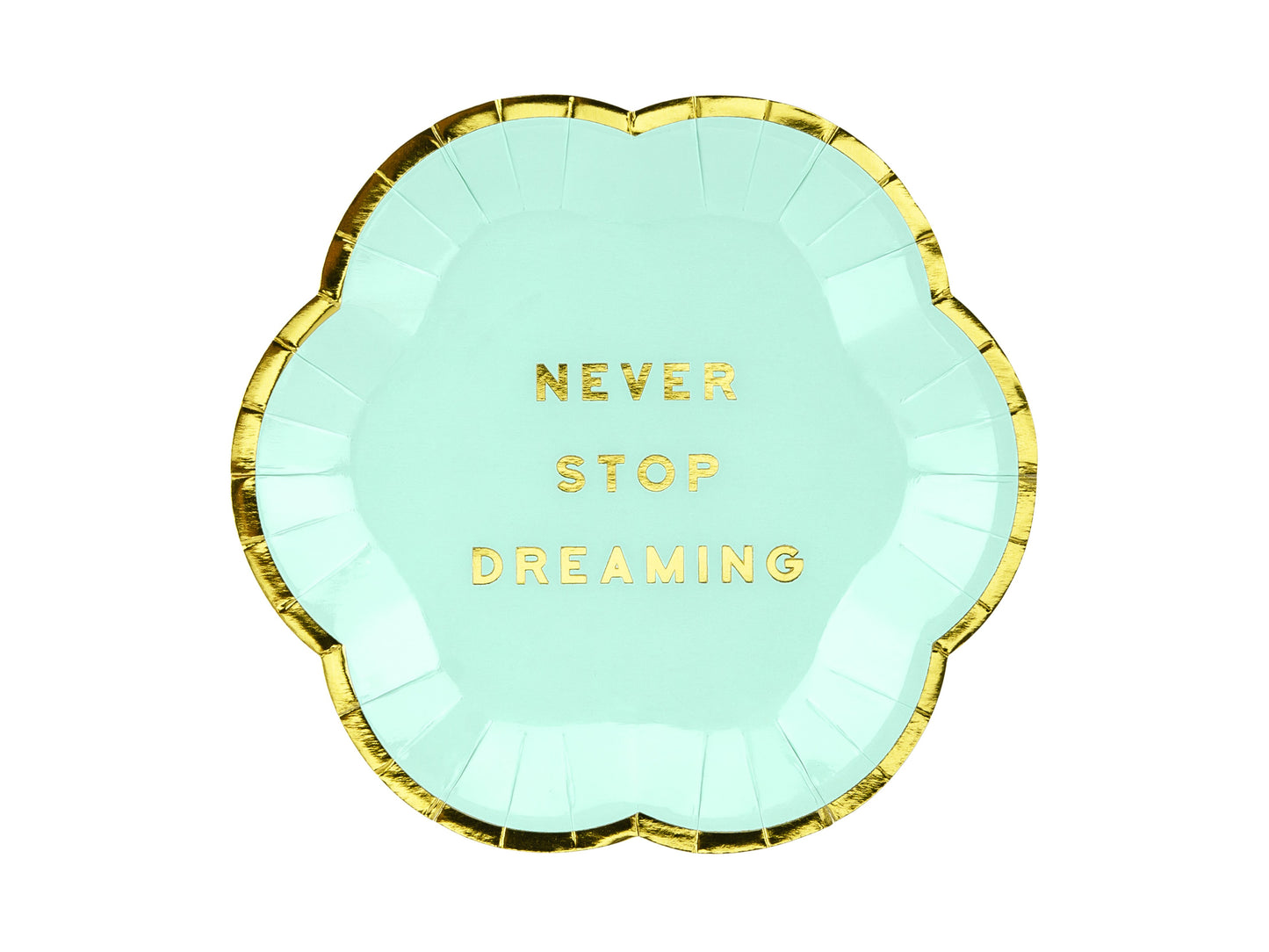 Platos mini mint sigla dorado