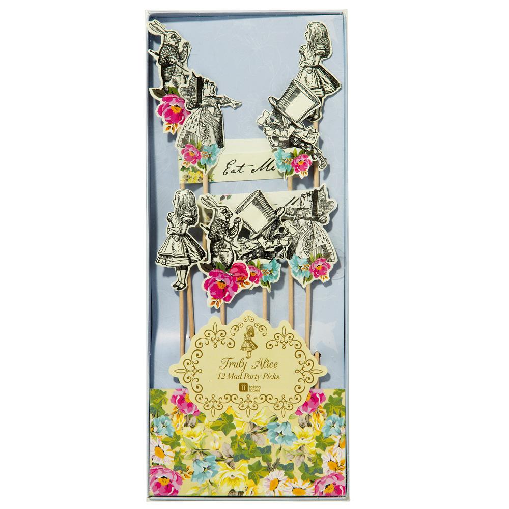 Toppers pastel Alice / 12 uds.