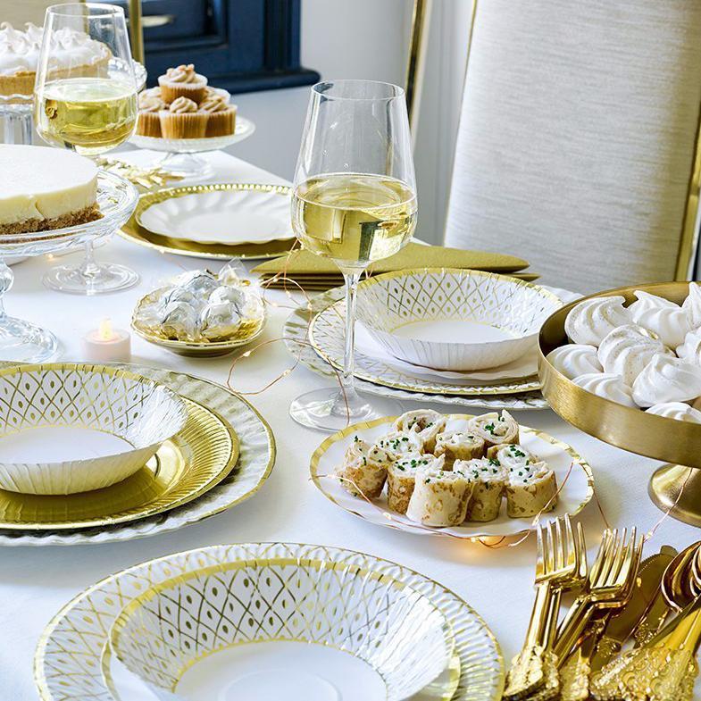 Platos grande porcelana oro