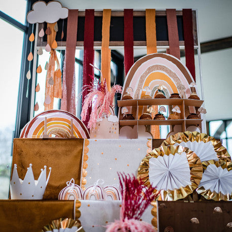 Plato arcoíris boho / 8 uds.