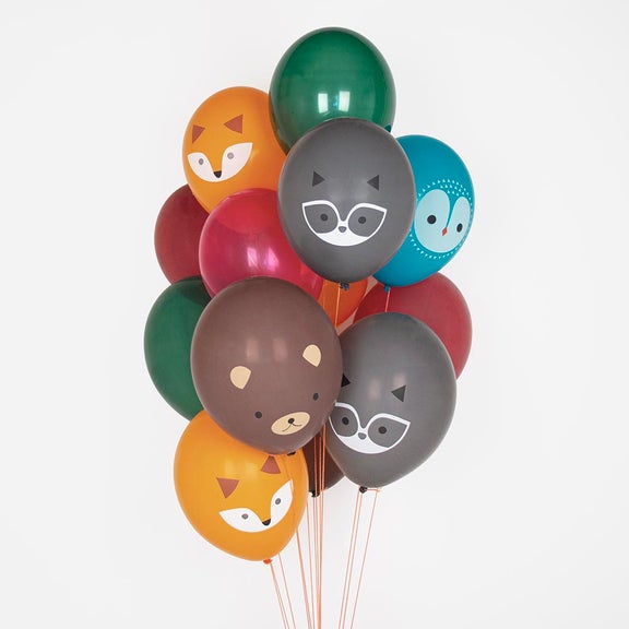 Globos Eco mix animales del bosque / 5 uds.