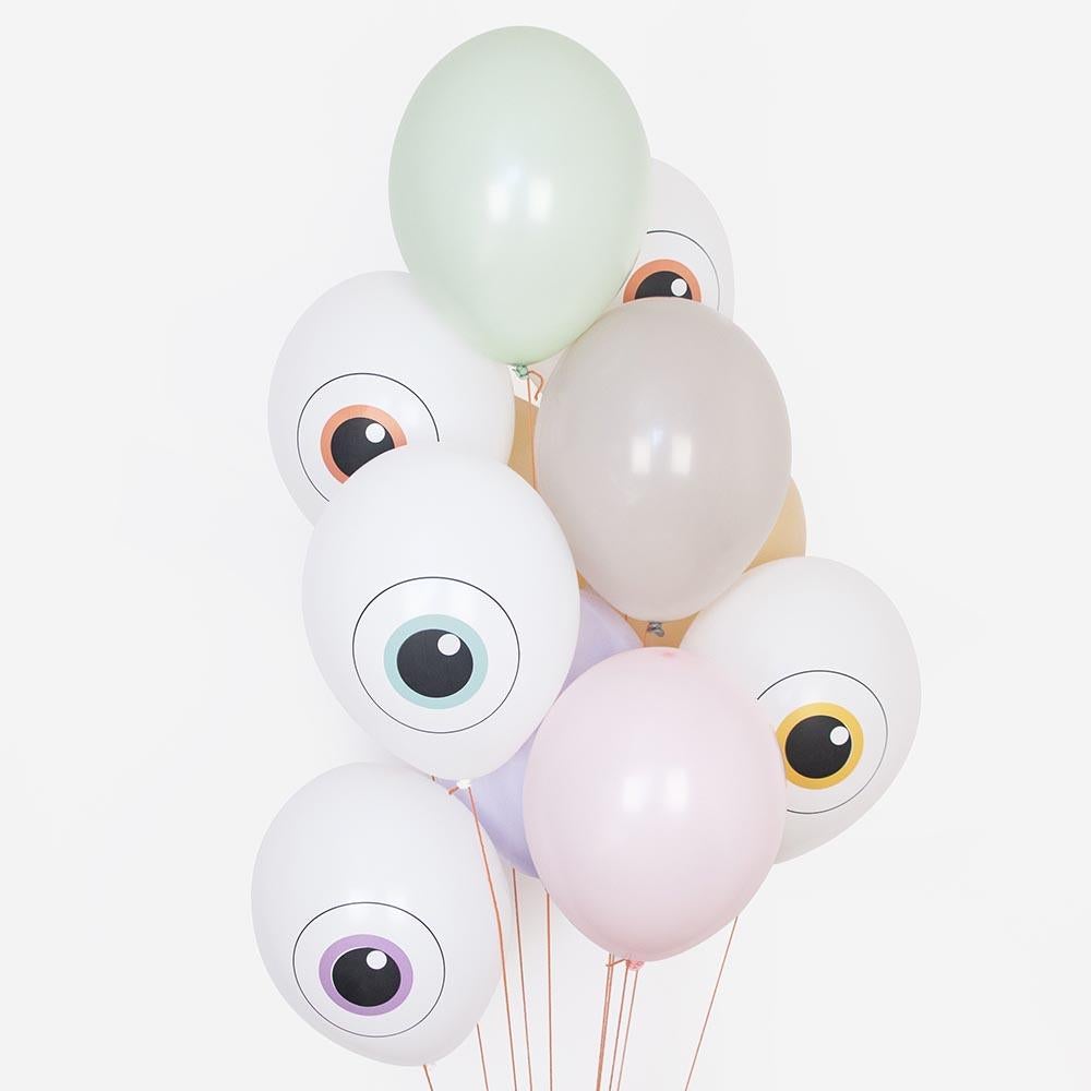 Globos Eco Halloween ojos pastel / 5 uds.