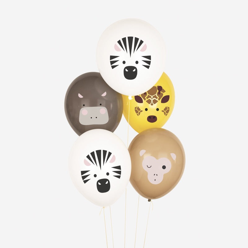 Globos Eco mix animales Safari / 5 uds.