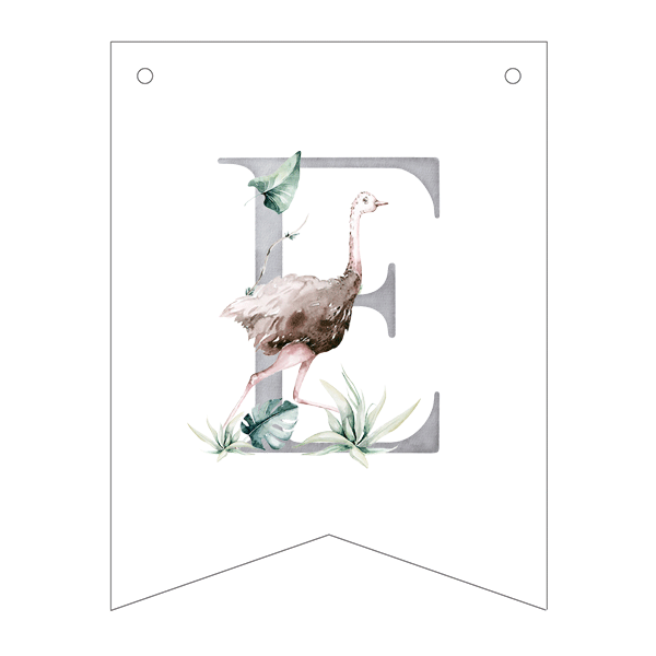 Guirnalda banderines letras Safari Baby