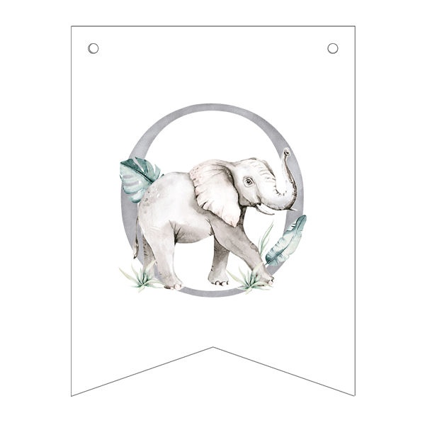 Guirnalda banderines letras Safari Baby