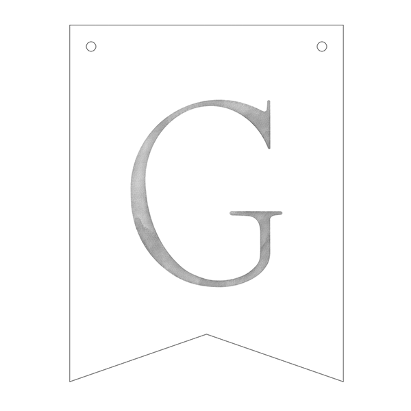 Guirnalda banderines letras Basic