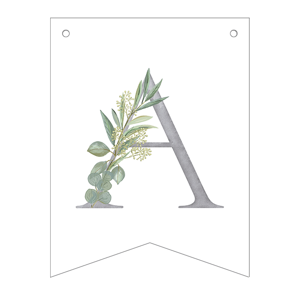 Guirnalda banderines letras Olivo