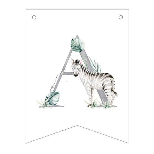 Guirnalda banderines letras Safari Baby