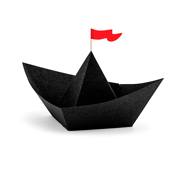 Recipiente barquito pirata/ 6 uds.