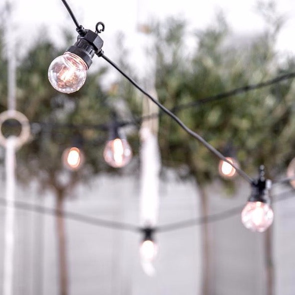 Guirnalda luces bombillas blancas