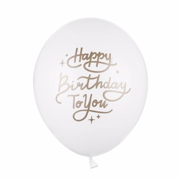 Globo happy birthday dorado / 2 uds.