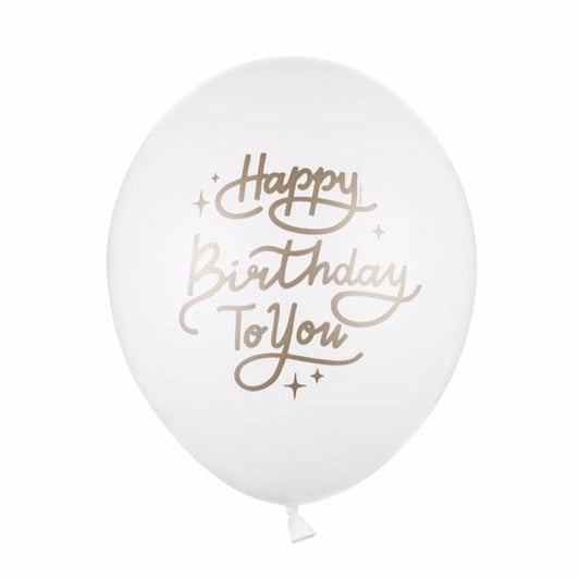 Globo happy birthday dorado / 2 uds.