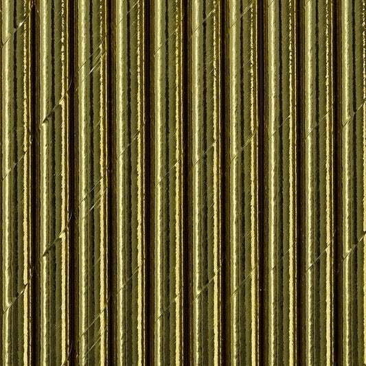 Pajitas papel lisa foil dorado - La Fiesta de Olivia