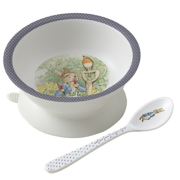 Bol con ventosa y cuchara Peter Rabbit